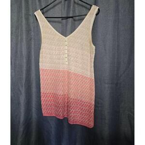 White House Black Market Pink‎ Beige Ombre Sleeveless VNeck Top 15